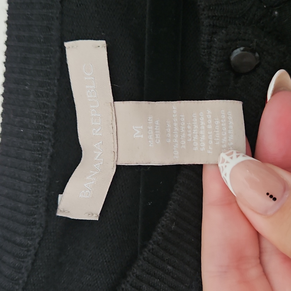 Banana Republic Black Lace Cardigan - Picture 2 of 4